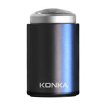 KONKA Mini Rasoio portatile Rasoio da uomo impermeabile all'aperto, Black, Black+1 Knife Head, Black+3 Knife Head