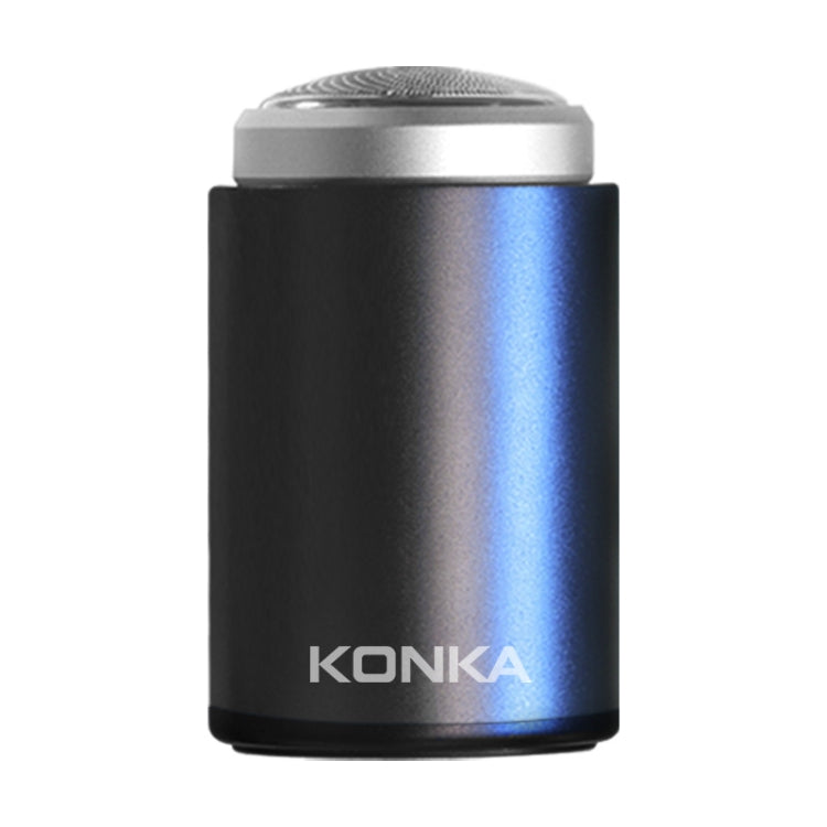 KONKA Mini Rasoio portatile Rasoio da uomo impermeabile all'aperto, Black, Black+1 Knife Head, Black+3 Knife Head