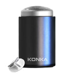 KONKA Mini Rasoio portatile Rasoio da uomo impermeabile all'aperto, Black, Black+1 Knife Head, Black+3 Knife Head