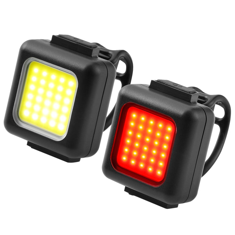 COB Lamp Beads Mini Mountain Bike Light USB Ricaricabile Ciclismo Impermeabile MTB Road Bike Lamp, White Headlight, Red Taillight, White Headlight+Red Taillight