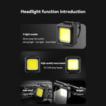 COB Lamp Beads Mini Mountain Bike Light USB Ricaricabile Ciclismo Impermeabile MTB Road Bike Lamp, White Headlight, Red Taillight, White Headlight+Red Taillight
