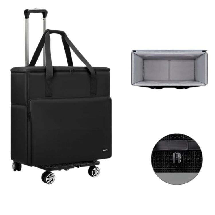 Baona Desktop Computer Host Monitor Keyboard Storage Bag, Single-layer + Trolley, Single-layer + Trolley With Swivel Wheels, Medium + Trolley, Medium + Trolley With Swivel Wheels, Large + Trolley With Swivel Wheels, Large + Trolley
