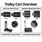 Baona Desktop Computer Host Monitor Keyboard Storage Bag, Single-layer + Trolley, Single-layer + Trolley With Swivel Wheels, Medium + Trolley, Medium + Trolley With Swivel Wheels, Large + Trolley With Swivel Wheels, Large + Trolley