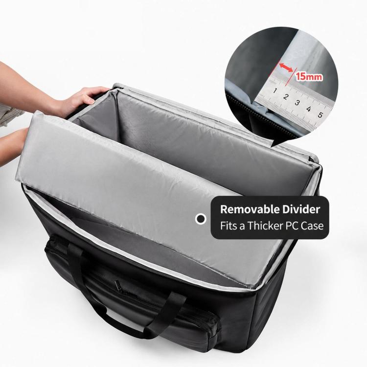 Baona Desktop Computer Host Monitor Keyboard Storage Bag, Single-layer + Trolley, Single-layer + Trolley With Swivel Wheels, Medium + Trolley, Medium + Trolley With Swivel Wheels, Large + Trolley With Swivel Wheels, Large + Trolley
