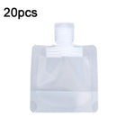 Sacchetti comprimibili per shampoo per lozione per sacchetti vuoti ricaricabili da viaggio da 20 pezzi, 30ml, 50ml, 100ml