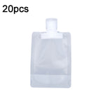 Sacchetti comprimibili per shampoo per lozione per sacchetti vuoti ricaricabili da viaggio da 20 pezzi, 30ml, 50ml, 100ml
