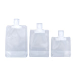 Sacchetti comprimibili per shampoo per lozione per sacchetti vuoti ricaricabili da viaggio da 20 pezzi, 30ml, 50ml, 100ml
