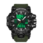 SANDA Green Light Sveglia Orologio multifunzionale impermeabile antiurto trasparente