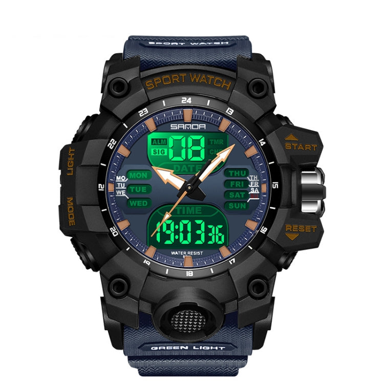 SANDA Green Light Sveglia Orologio multifunzionale impermeabile antiurto trasparente