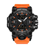 SANDA Green Light Sveglia Orologio multifunzionale impermeabile antiurto trasparente
