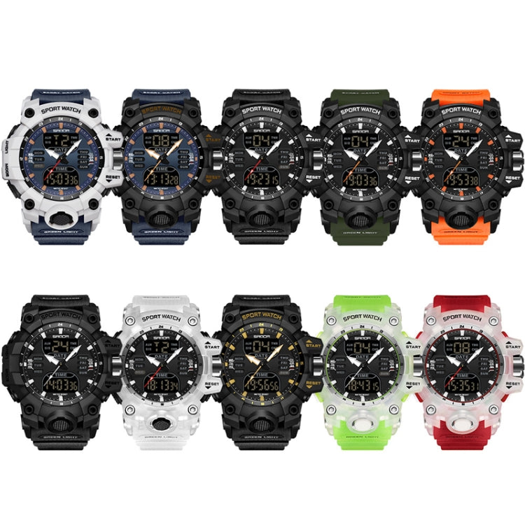 SANDA Green Light Sveglia Orologio multifunzionale impermeabile antiurto trasparente