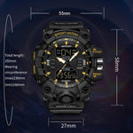 SANDA Green Light Sveglia Orologio multifunzionale impermeabile antiurto trasparente