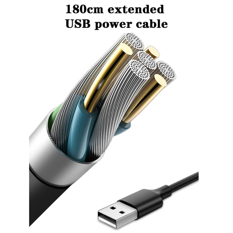 12V/24V Interfaccia USB posteriore sedile posteriore auto Potente ventola a doppia testa, F4207