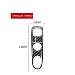 Set 3 adesivi leva cambio fibra carbonio Mercedes Smart Fortwo