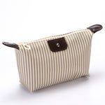 Borsa da toilette pieghevole da viaggio per gnocchi a righe da 5 pezzi