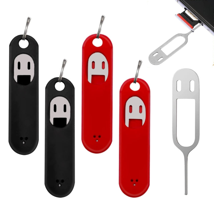 5pcs espellere il vassoio della carta SIM perni aperti strumento portachiavi con custodia in silicone