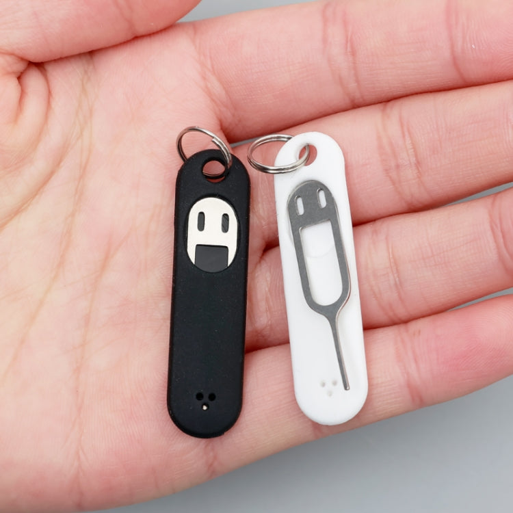 5pcs espellere il vassoio della carta SIM perni aperti strumento portachiavi con custodia in silicone