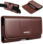 Custodia da cintura in pelle con alette magnetiche Nuoku per smartphone, 15.5 x 7.5 x 2.5cm   5.8 Inch, 17.3 x 8 x 2.5cm  6.7 Inch