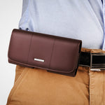 Custodia da cintura in pelle con alette magnetiche Nuoku per smartphone, 15.5 x 7.5 x 2.5cm   5.8 Inch, 17.3 x 8 x 2.5cm  6.7 Inch