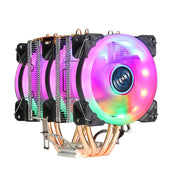 Computer desktop EVSKY 500 4 Ventola di raffreddamento CPU silenziata con tubi in rame, Single Fan Without Light, No Light Three Fans, Color Single Fan, Color Three Fans