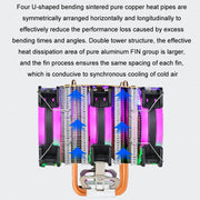 Computer desktop EVSKY 500 4 Ventola di raffreddamento CPU silenziata con tubi in rame, Single Fan Without Light, No Light Three Fans, Color Single Fan, Color Three Fans