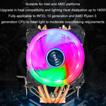 Computer desktop EVSKY 500 4 Ventola di raffreddamento CPU silenziata con tubi in rame, Single Fan Without Light, No Light Three Fans, Color Single Fan, Color Three Fans