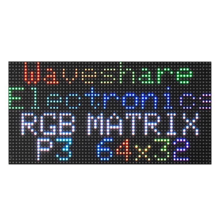 Waveshare RGB Full-color LED Matrix Panel, 3mm Pitch, 64 × 32 Pixels, Adjustable Brightness,, Standard Version, GOB Version