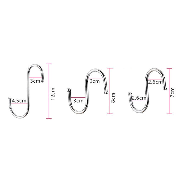 Ganci multifunzionali in acciaio inossidabile Gancio a forma di S in metallo, Large, Medium, Small