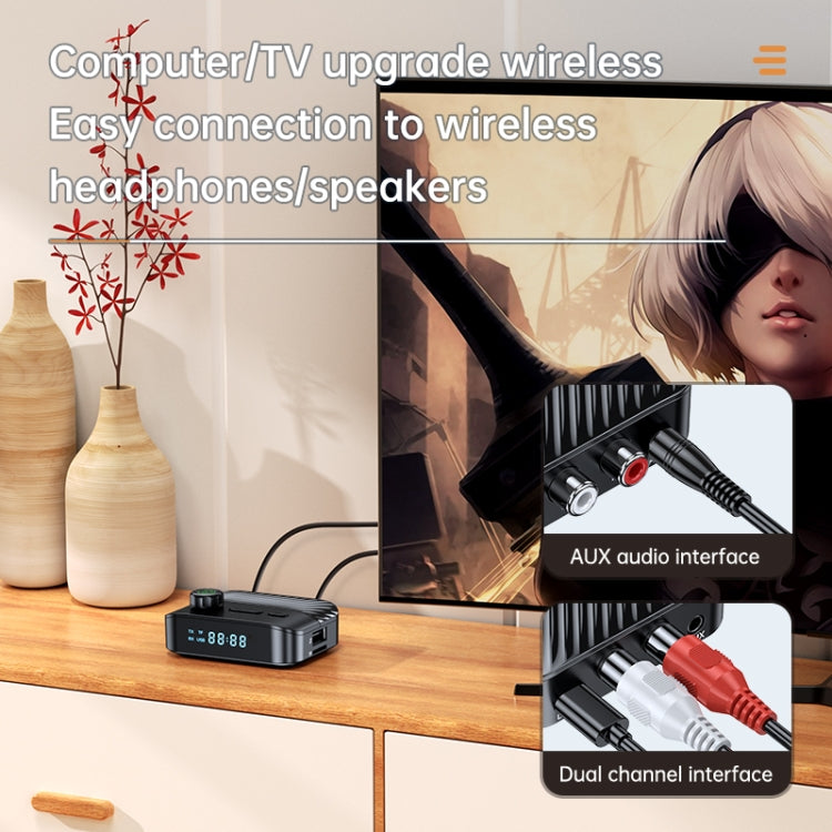 Display digitale Bluetooth 5.3 Ricevitore audio Trasmettitore Supporto USB / TF Card Lettore MP3, C68