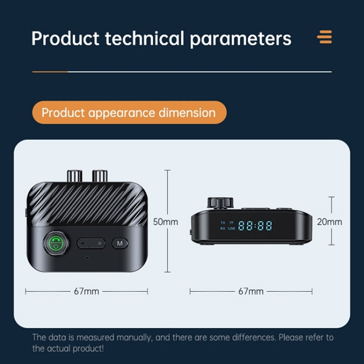 Display digitale Bluetooth 5.3 Ricevitore audio Trasmettitore Supporto USB / TF Card Lettore MP3, C68
