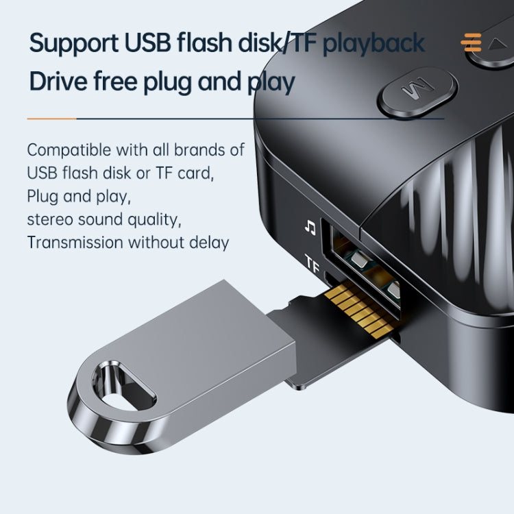 Display digitale Bluetooth 5.3 Ricevitore audio Trasmettitore Supporto USB / TF Card Lettore MP3, C68