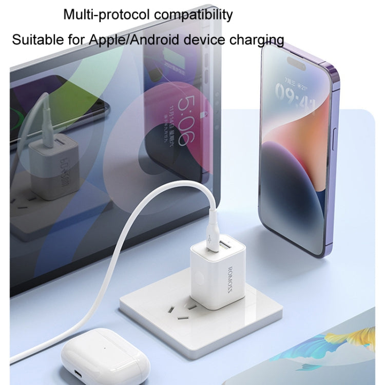 Caricabatterie rapido ROMOSS PD20W per Apple e Xiaomi