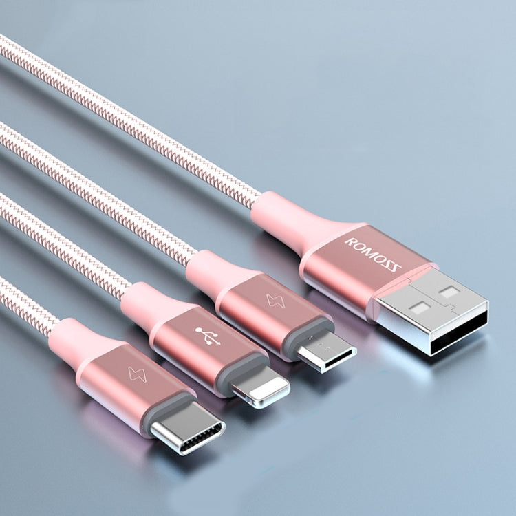 Cavo 3 in 1 ROMOSS 3.5A 8 Pin Micro USB Tipo C 1-1.5m