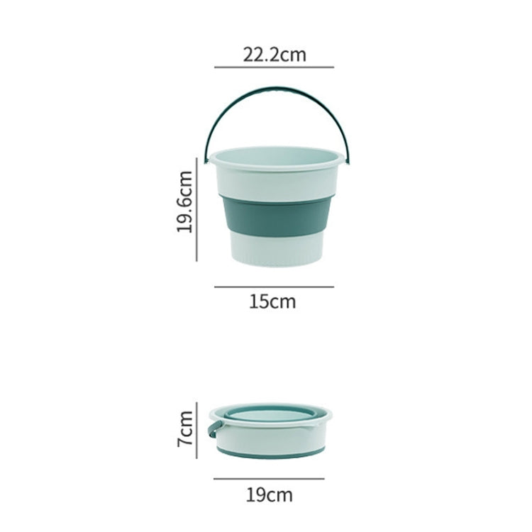 Piccolo secchio di plastica portatile ispessito pieghevole da 5 litri Barile da pesca all'aperto Barile da viaggio per auto, Small 5L