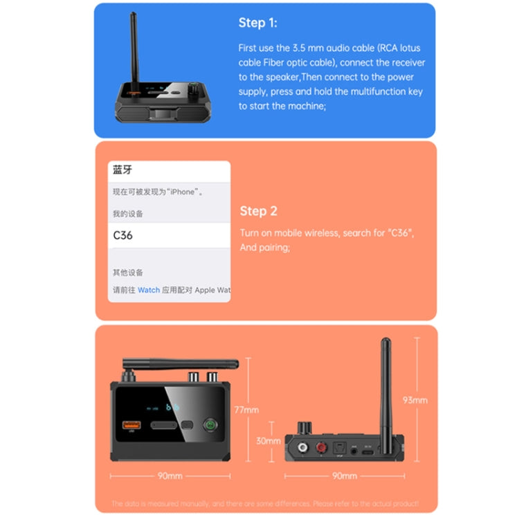 Ricevitore amplificatore audio Bluetooth 5.3 con USB MP3