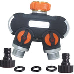 Irrigazione e irrigazione del giardino Un divisore d'acqua a due rubinetti, With Plastic Adapter, With Copper Adapter, With Thread European Connector, With Thread European Connector+Plastic Nipple Connector