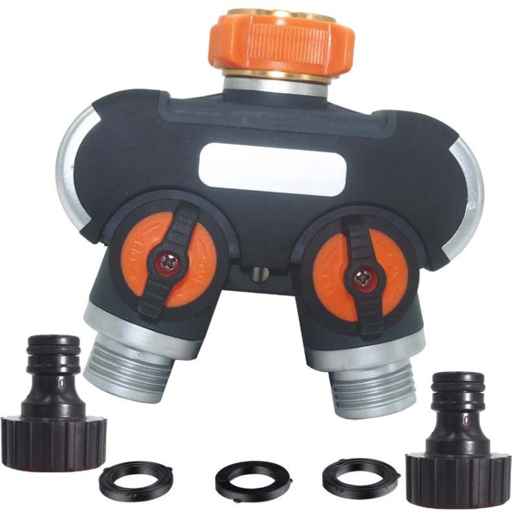Irrigazione e irrigazione del giardino Un divisore d'acqua a due rubinetti, With Plastic Adapter, With Copper Adapter, With Thread European Connector, With Thread European Connector+Plastic Nipple Connector