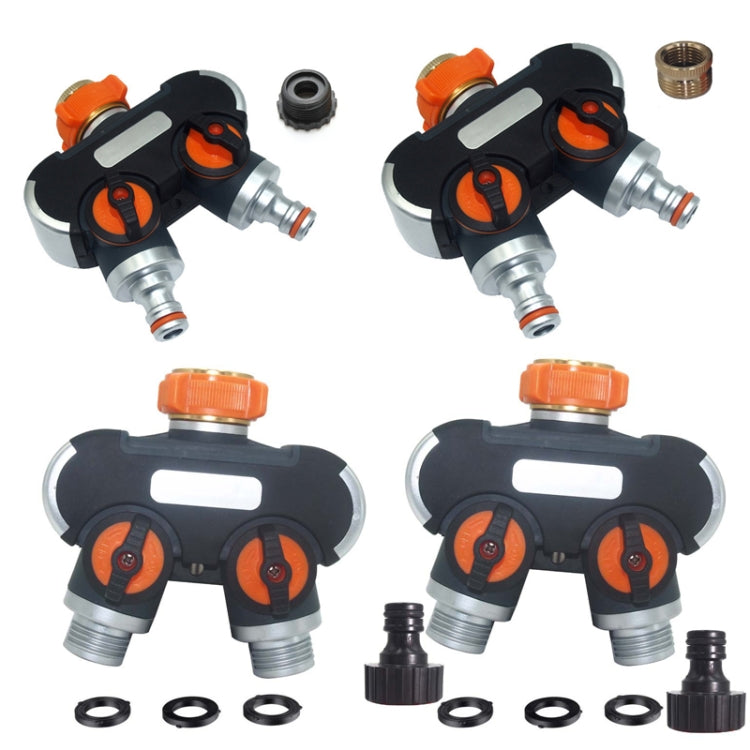 Irrigazione e irrigazione del giardino Un divisore d'acqua a due rubinetti, With Plastic Adapter, With Copper Adapter, With Thread European Connector, With Thread European Connector+Plastic Nipple Connector