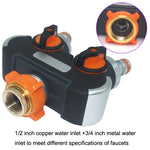 Irrigazione e irrigazione del giardino Un divisore d'acqua a due rubinetti, With Plastic Adapter, With Copper Adapter, With Thread European Connector, With Thread European Connector+Plastic Nipple Connector