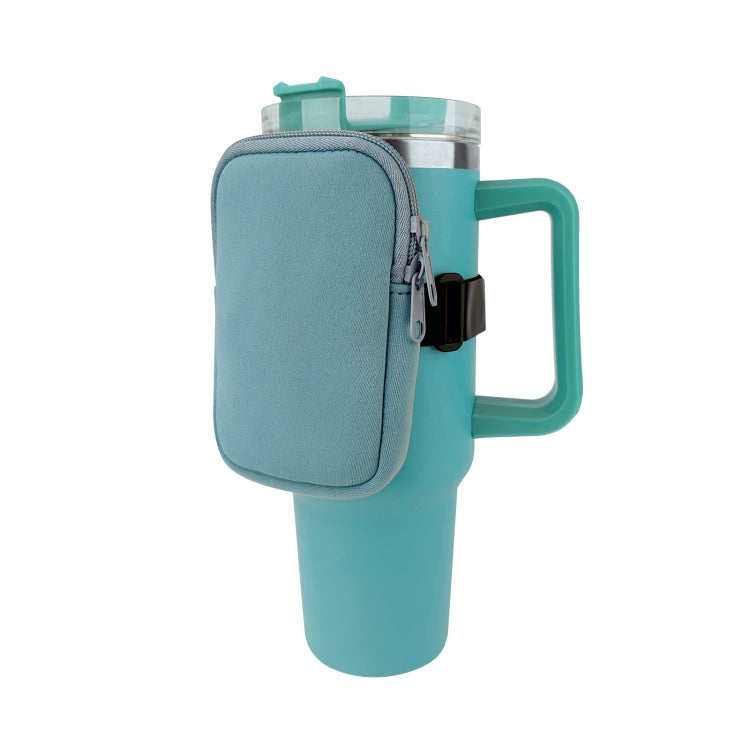 Tasche portaoggetti laterali per bicchieri d'acqua con cerniera adatta per bicchiere da 40 once, Single Pocket