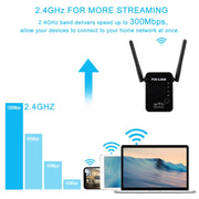 PIX-LINK 2.4G 300Mbps Amplificatore di segnale WiFi Router wireless Ripetitore a doppia antenna