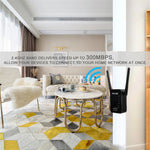 PIX-LINK 2.4G 300Mbps Amplificatore di segnale WiFi Router wireless Ripetitore a doppia antenna