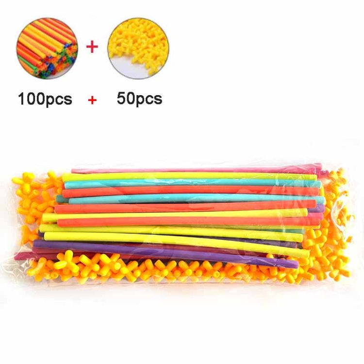 Giocattolo costruttivo cannucce e connettori in plastica