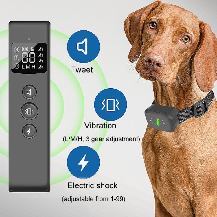 Tappo per abbaiare a distanza ricaricabile per addestratore di cani con shock elettrico impermeabile intelligente