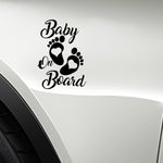 Adesivo riflettente per auto antigraffio per bambino a bordo da 10 pezzi