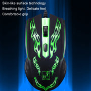Mouse ottico cablato da gioco illuminato USB Chasing Leopard, 139