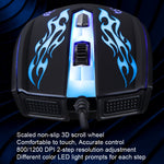 Mouse ottico cablato da gioco illuminato USB Chasing Leopard, 139
