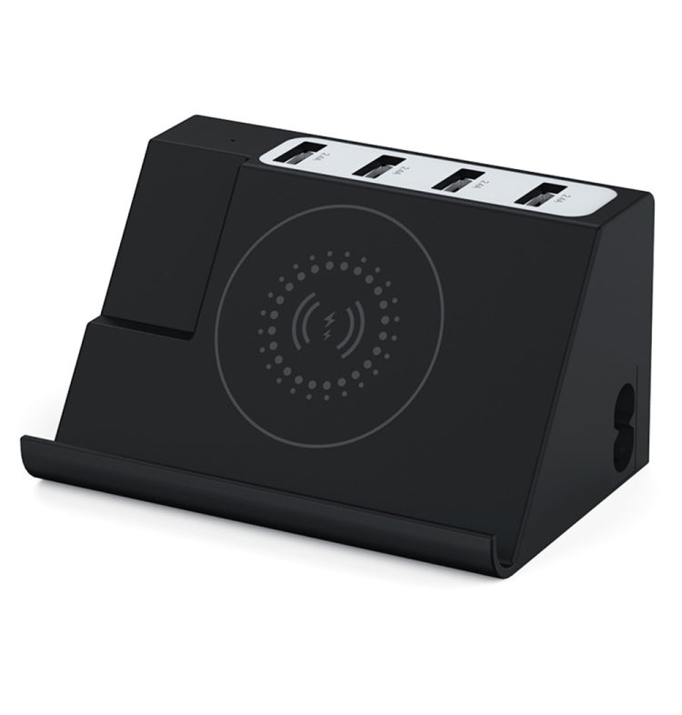 PD 20 W + ricarica wireless QC 3.0 + caricabatterie multifunzione a 6 porte, Black
