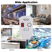 Allarme display digitale gasdotto combustibile, US Plug, EU Plug, UK Plug