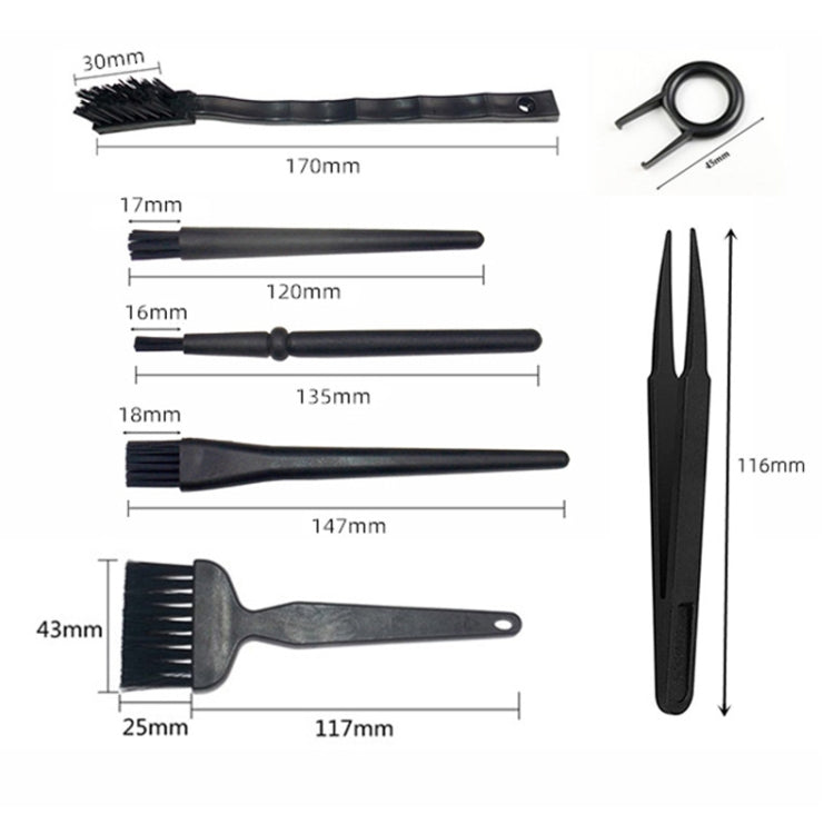 Anti-static Computer Cleaning Brush Tweezers Set. Keyboard Swept, 8pcs/set